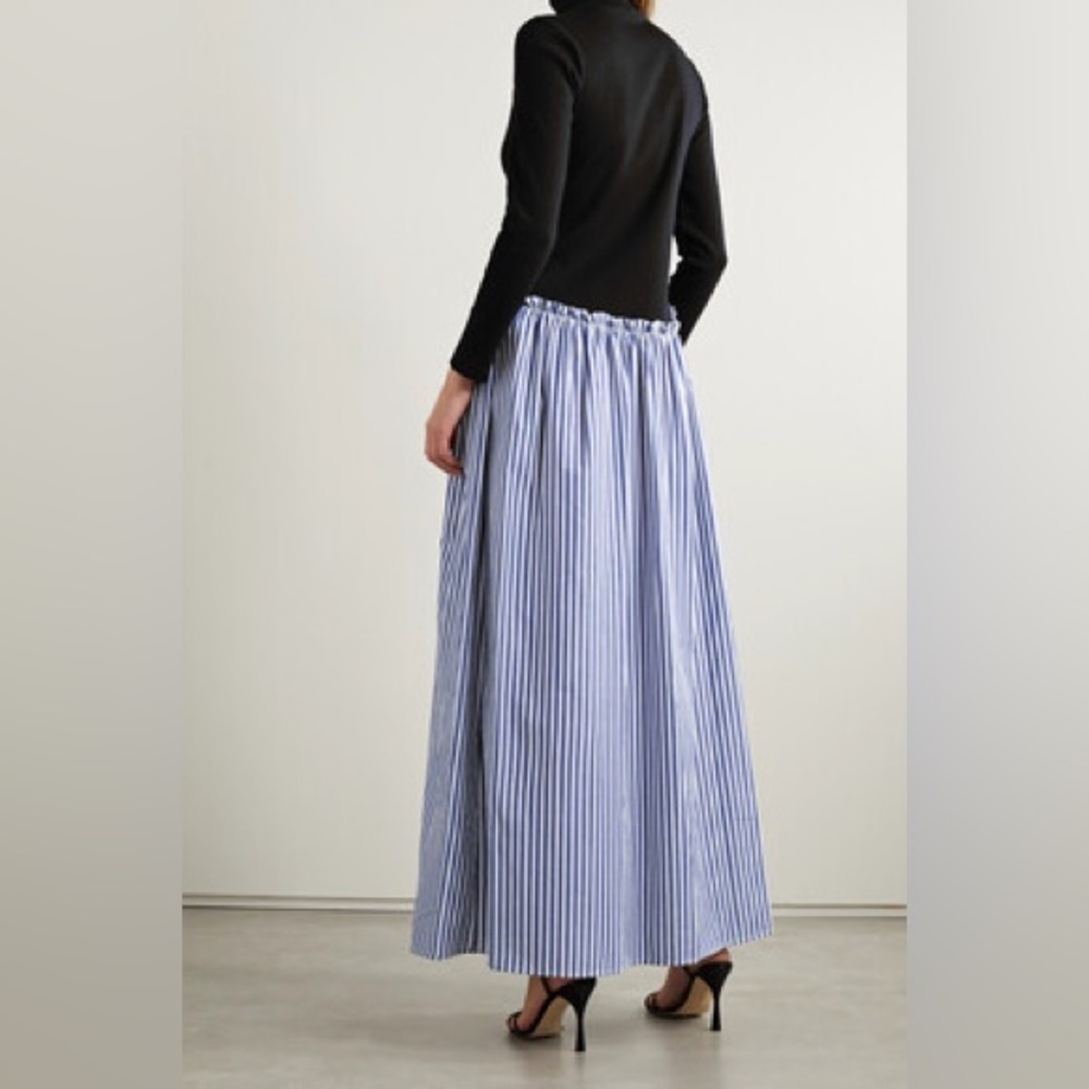 ROSIE ASSOULIN Ribs and Flows Navy White Maxi Dress Size Small NWT - Picture 2 of 10